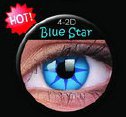 soczewki kolorowe Crazy Lens Blue Star